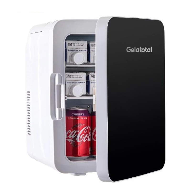 Gelatotal 10L Mini Fridge Car Refrigerator Portable Freezer Cooler and Warmer Storing Skincare Cosmetic Food Drink for Home Car Use